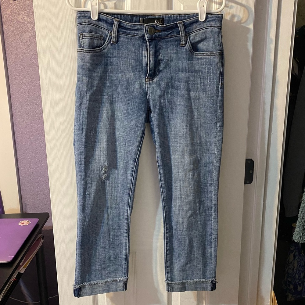Kut from the Kloth Amy crop straight leg jeans
